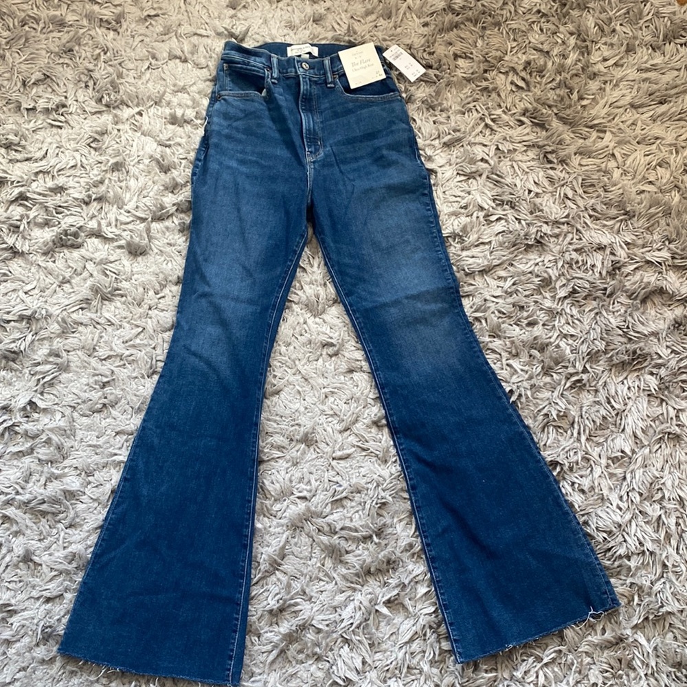 Abercrombie and Fitch The Flare ultra high rise jeans!